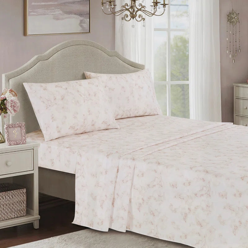 Luxurious Printed Microfiber 7 Piece Complete Comforter Ensemble