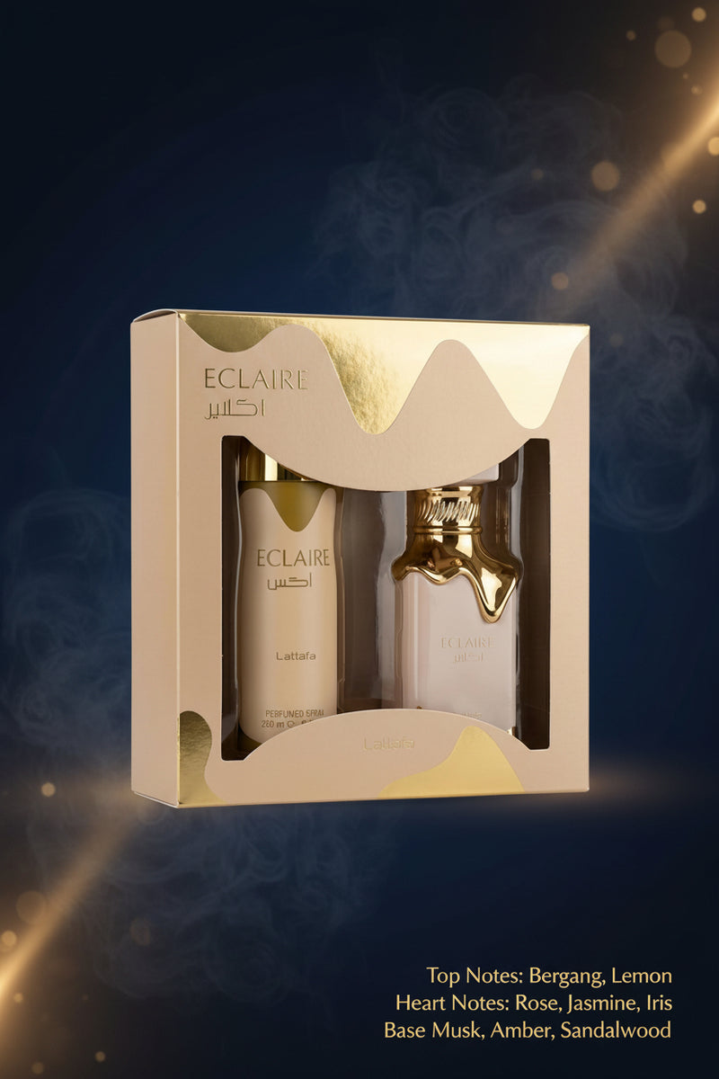 Lattafa Eclaire 2 Pcs Gift Set With 100ml EDP + 200ml Perfumed Spray