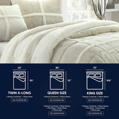 Chic Home Chloe 3-Piece Sherpa Lined Plush Microsuede Comforter Set