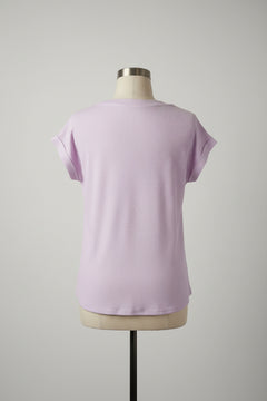 Andree' Lavender Waffle-Knit Dolman Top