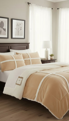 Chic Home Chloe 3-Piece Sherpa Lined Plush Microsuede Comforter Set