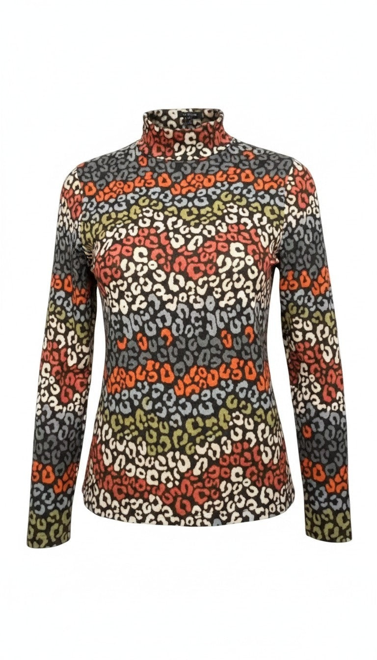 Twenty Second Colorful Animal/Floral Print Top