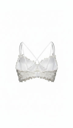 HYFVE Crochet Lace Bralette Ivory/White