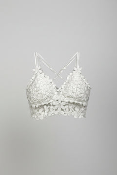 HYFVE Crochet Lace Bralette Ivory/White