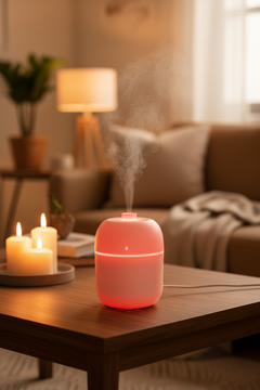 250ML Mini Ultrasonic Air Humidifier Romantic Light USB Essential Oil Diffuser