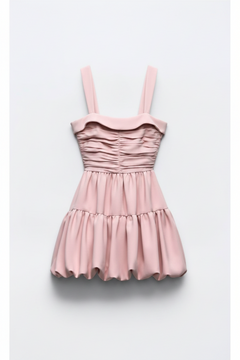 Zara Draped Balloon Mini Dress