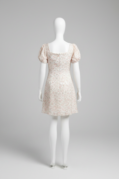 Another Love Smocked Floral Puff Sleeve Dress