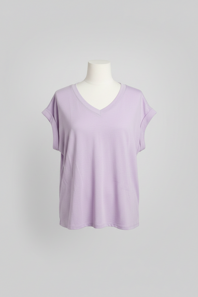 Andree' Lavender Waffle-Knit Dolman Top