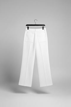 Hot and Delicious White Distressed Jeans with Prominent Pink Embroidered Patches