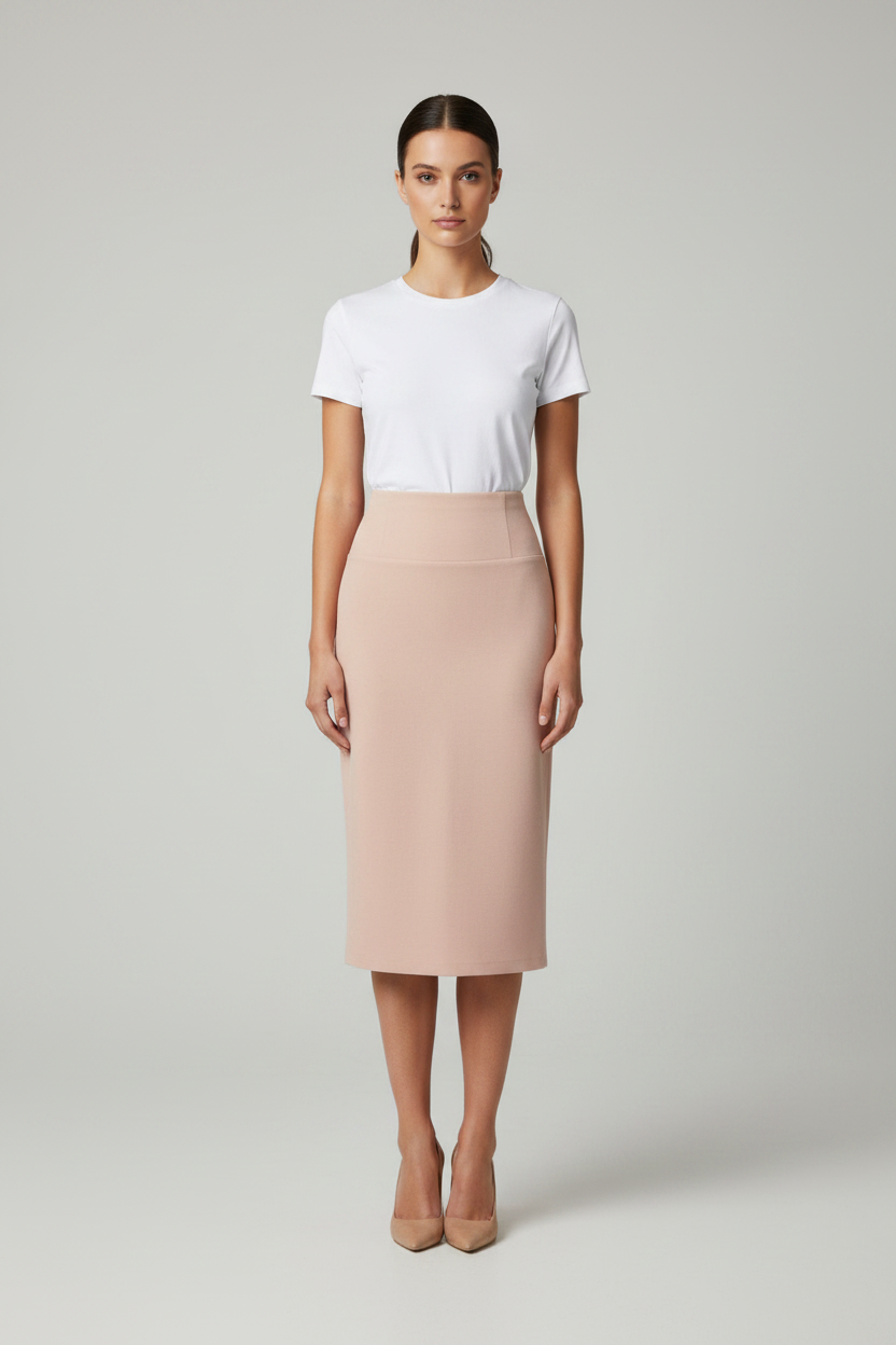 Heyson High Rise Maxi Skirt Pale Pink