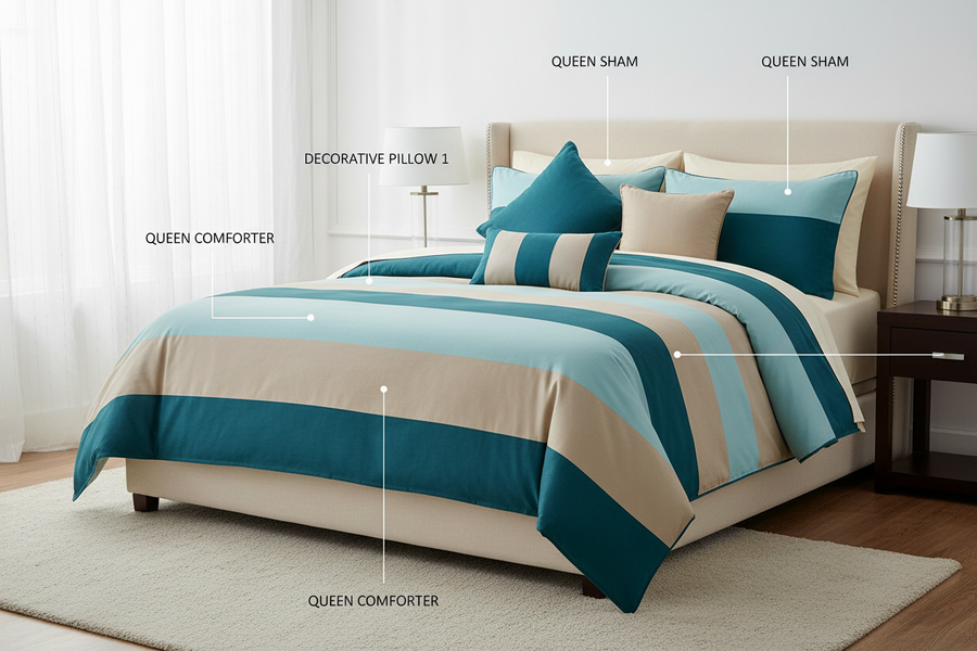 Queen 6 Piece Comforter Set